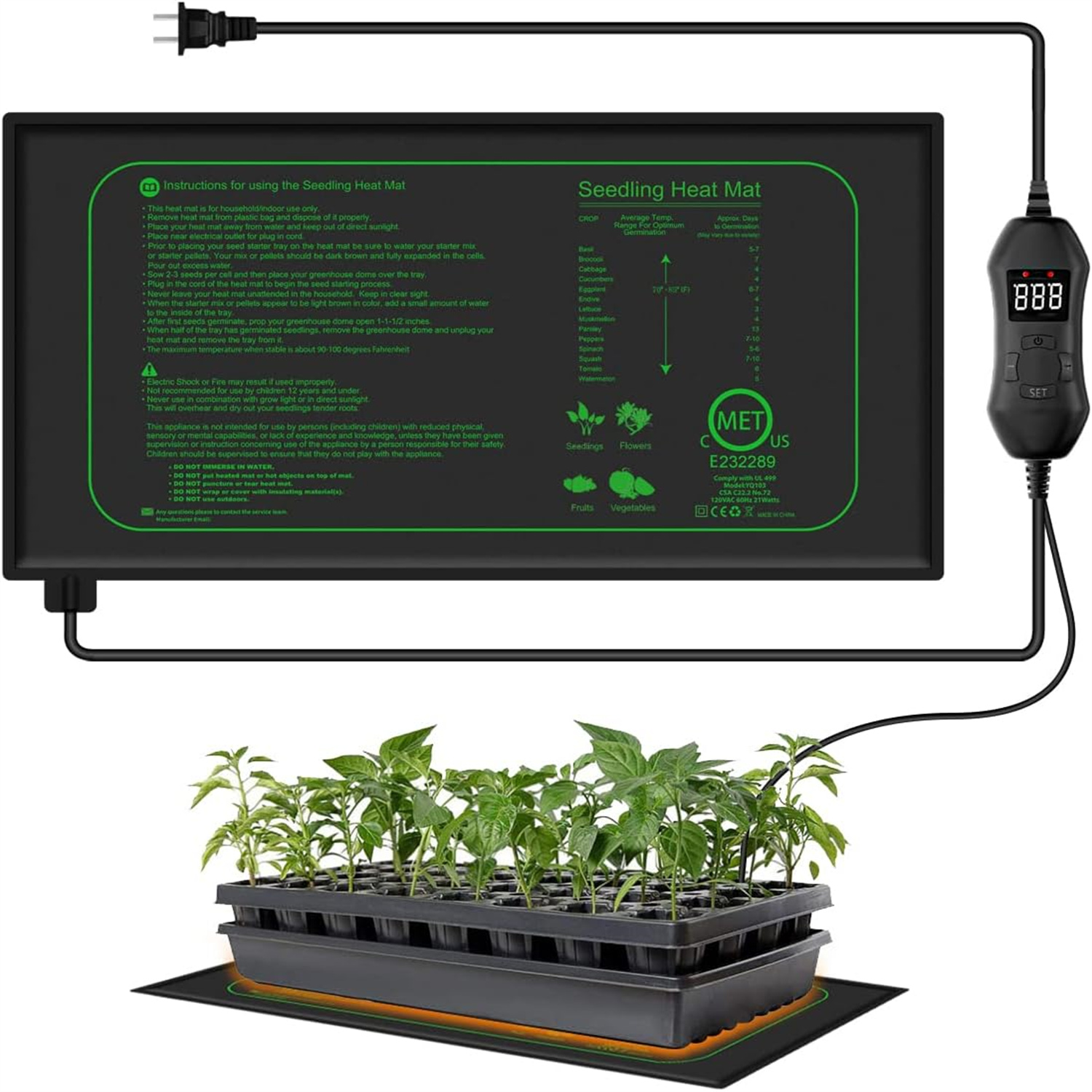 Dijital Termostatlı Fide Isıtm - Heat Mat Seedling incelemesi ve fiyatı